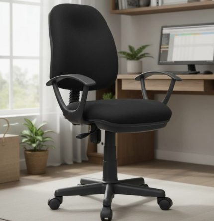 Silla Escritorio Textil Negro