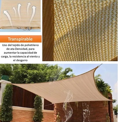 Pack 3 Unidades Toldos Vela 4x4 Cm